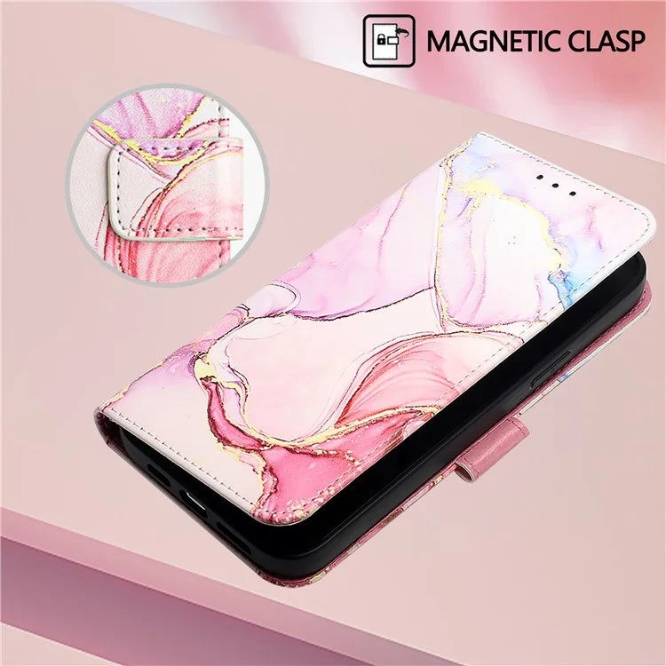 YB Pattern Printing Leather Series-6 For Nothing Phone (2a) Phone Wallet Case with Shoulder Strap