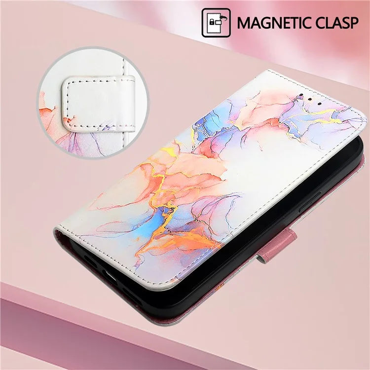 YB Pattern Printing Leather Series-6 For Nothing Phone (2a) Phone Wallet Case with Shoulder Strap