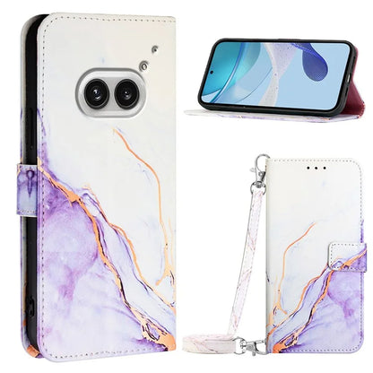 YB Pattern Printing Leather Series-6 For Nothing Phone (2a) Phone Wallet Case with Shoulder Strap