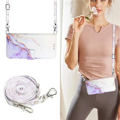 YB Pattern Printing Leather Series-6 For Nothing Phone (2a) Phone Wallet Case with Shoulder Strap