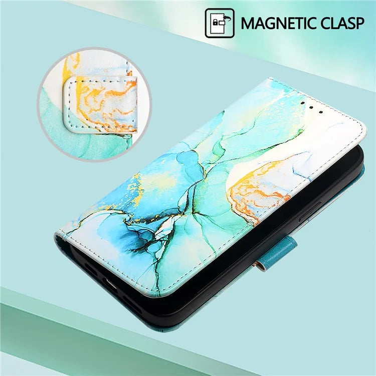 YB Pattern Printing Leather Series-6 For Nothing Phone (2a) Phone Wallet Case with Shoulder Strap
