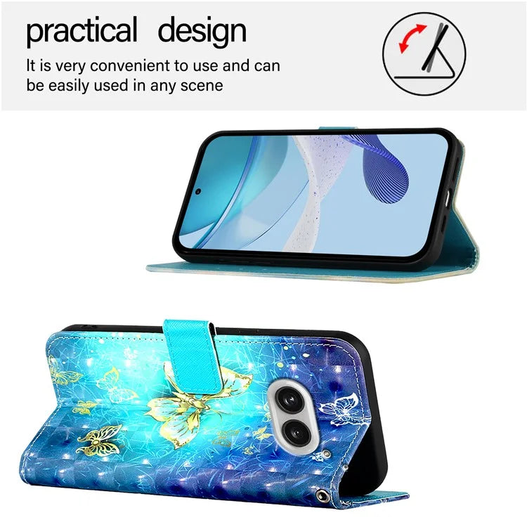 YB Pattern Printing Leather Series-2 For Nothing Phone (2a) Case Leather Phone Cover