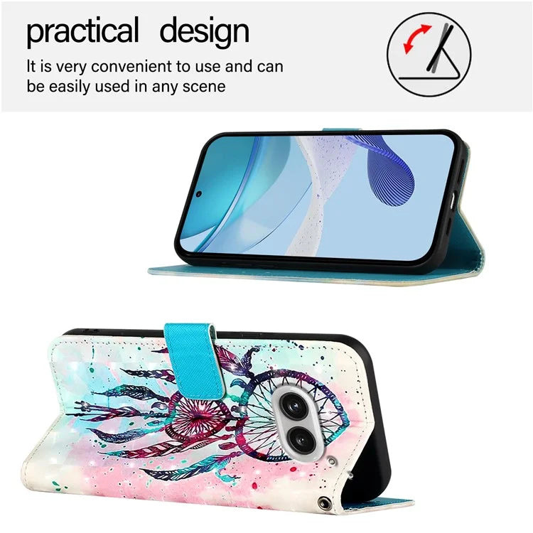 YB Pattern Printing Leather Series-2 For Nothing Phone (2a) Case Leather Phone Cover