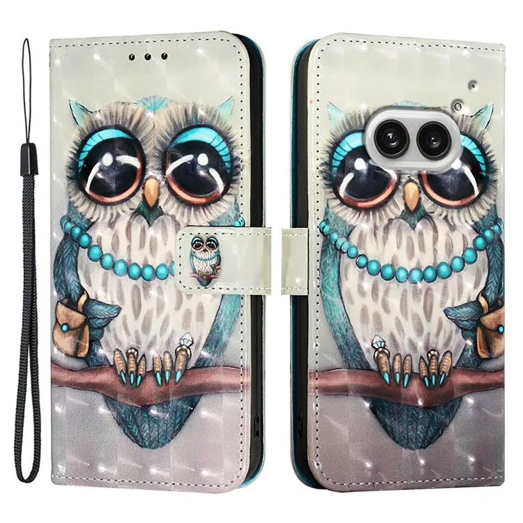YB Pattern Printing Leather Series-2 For Nothing Phone (2a) Case Leather Phone Cover