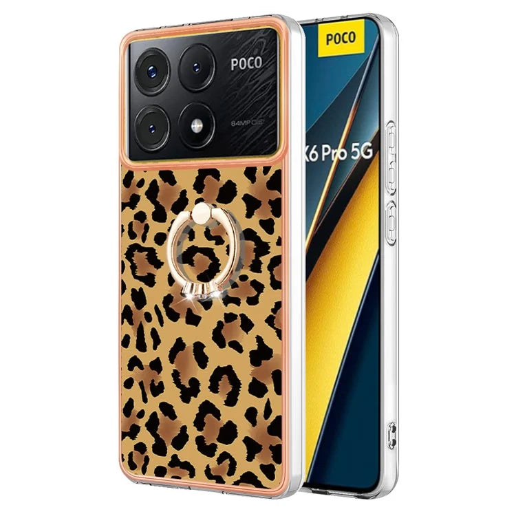 YB IMD Series-20 Style D for Xiaomi Poco X6 Pro 5G / Redmi K70E 5G Case 2.0mm TPU Shelwith Ring Kickstand