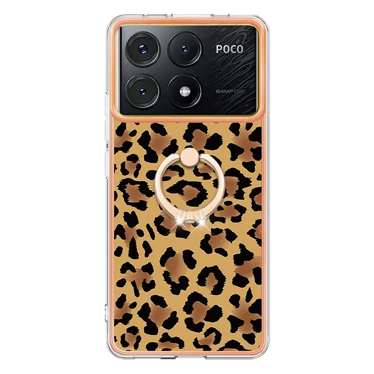 YB IMD Series-20 Style D for Xiaomi Poco X6 Pro 5G / Redmi K70E 5G Case 2.0mm TPU Shelwith Ring Kickstand