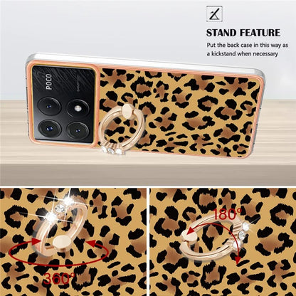 YB IMD Series-20 Style D for Xiaomi Poco X6 Pro 5G / Redmi K70E 5G Case 2.0mm TPU Shelwith Ring Kickstand