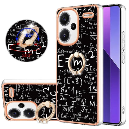 YB IMD Series-20 Style D for Xiaomi Redmi Note 13 Pro+ 5G Case with Ring Holder 2.0mm TPU Gold Edge Phone Cover