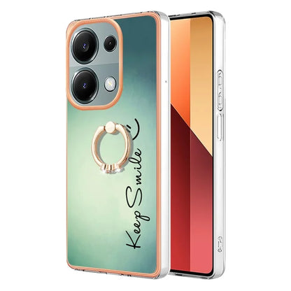 YB IMD Series-20 Style D for Xiaomi Redmi Note 13 Pro 4G / Poco M6 Pro 4G TPU Case Ring Kickstand 2.0mm Back Cover