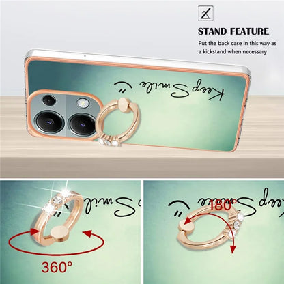 YB IMD Series-20 Style D for Xiaomi Redmi Note 13 Pro 4G / Poco M6 Pro 4G TPU Case Ring Kickstand 2.0mm Back Cover