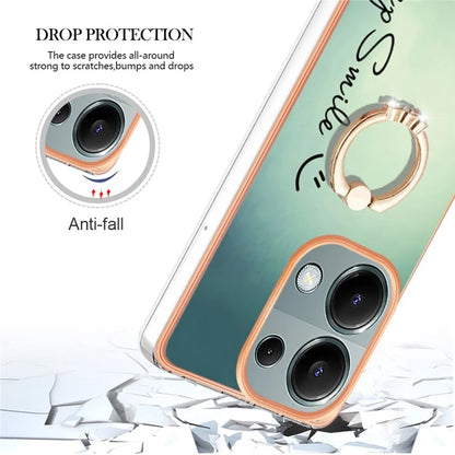 YB IMD Series-20 Style D for Xiaomi Redmi Note 13 Pro 4G / Poco M6 Pro 4G TPU Case Ring Kickstand 2.0mm Back Cover