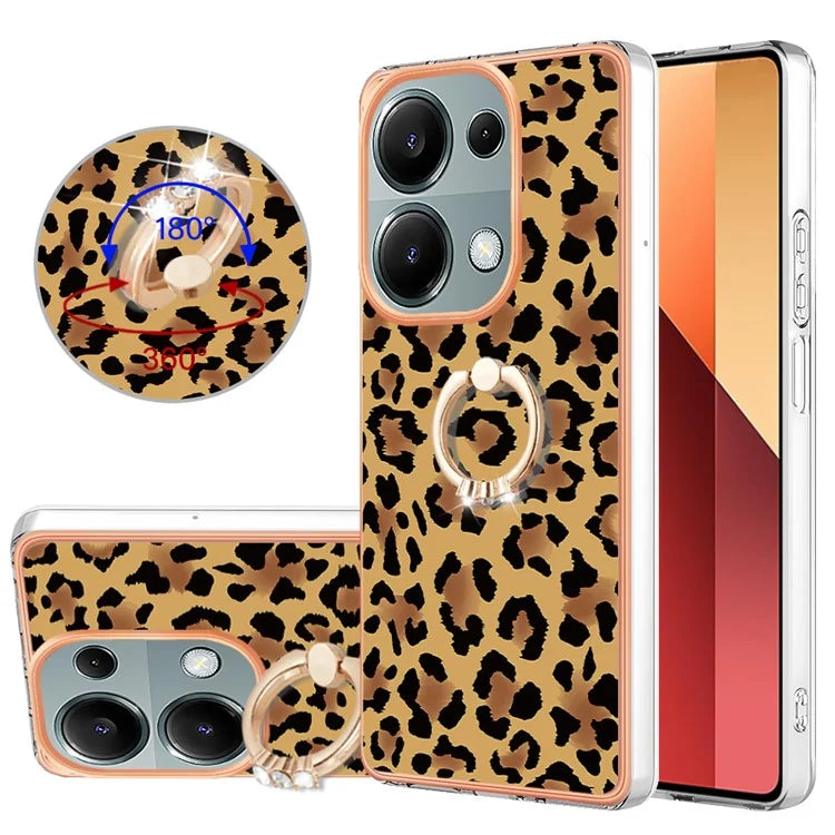 YB IMD Series-20 Style D for Xiaomi Redmi Note 13 Pro 4G / Poco M6 Pro 4G TPU Case Ring Kickstand 2.0mm Back Cover
