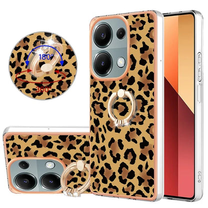 YB IMD Series-20 Style D for Xiaomi Redmi Note 13 Pro 4G / Poco M6 Pro 4G TPU Case Ring Kickstand 2.0mm Back Cover