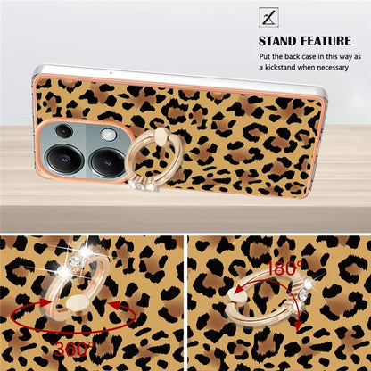 YB IMD Series-20 Style D for Xiaomi Redmi Note 13 Pro 4G / Poco M6 Pro 4G TPU Case Ring Kickstand 2.0mm Back Cover
