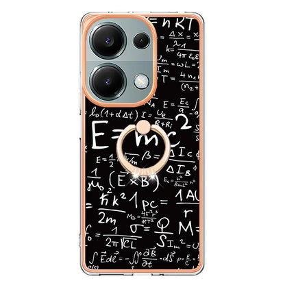 YB IMD Series-20 Style D for Xiaomi Redmi Note 13 Pro 4G / Poco M6 Pro 4G TPU Case Ring Kickstand 2.0mm Back Cover