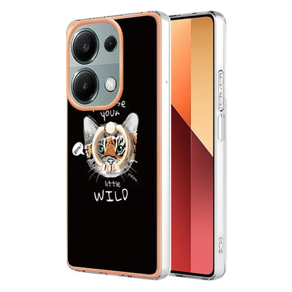 YB IMD Series-20 Style D for Xiaomi Redmi Note 13 Pro 4G / Poco M6 Pro 4G TPU Case Ring Kickstand 2.0mm Back Cover