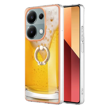YB IMD Series-20 Style D for Xiaomi Redmi Note 13 Pro 4G / Poco M6 Pro 4G TPU Case Ring Kickstand 2.0mm Back Cover
