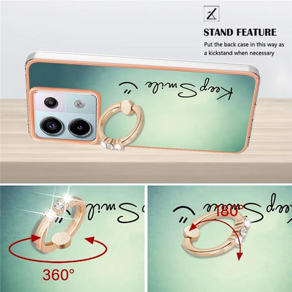 YB IMD Series-20 Style D for Xiaomi Redmi Note 13 Pro 5G / Poco X6 5G Case 2.0mm TPU Ring Kickstand Phone Cover