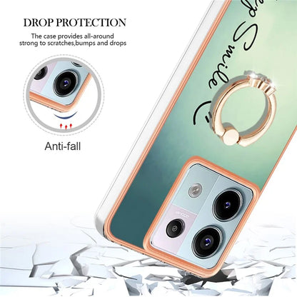 YB IMD Series-20 Style D for Xiaomi Redmi Note 13 Pro 5G / Poco X6 5G Case 2.0mm TPU Ring Kickstand Phone Cover