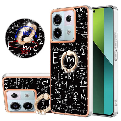 YB IMD Series-20 Style D for Xiaomi Redmi Note 13 Pro 5G / Poco X6 5G Case 2.0mm TPU Ring Kickstand Phone Cover