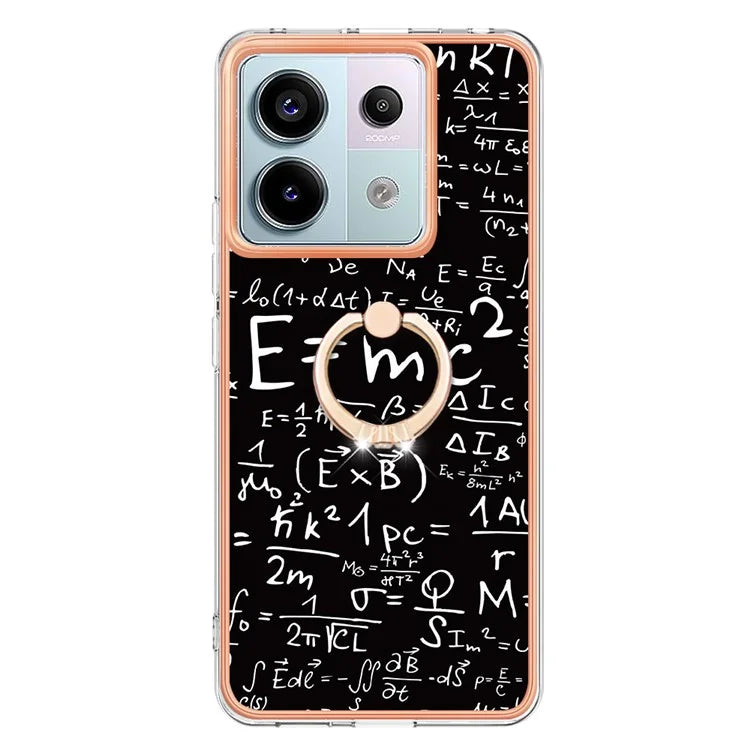 YB IMD Series-20 Style D for Xiaomi Redmi Note 13 Pro 5G / Poco X6 5G Case 2.0mm TPU Ring Kickstand Phone Cover