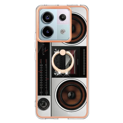 YB IMD Series-20 Style D for Xiaomi Redmi Note 13 Pro 5G / Poco X6 5G Case 2.0mm TPU Ring Kickstand Phone Cover