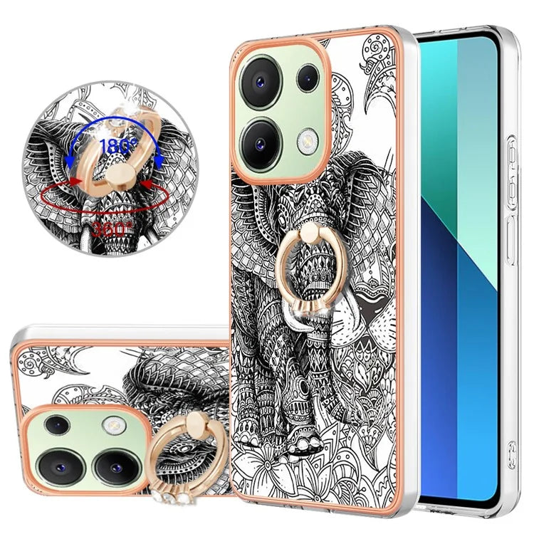 YB IMD Series-20 Style D for Xiaomi Redmi Note 13 4G Case Kickstand TPU Phone Cases Wholesale