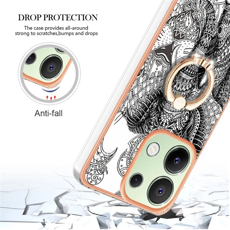 YB IMD Series-20 Style D for Xiaomi Redmi Note 13 4G Case Kickstand TPU Phone Cases Wholesale
