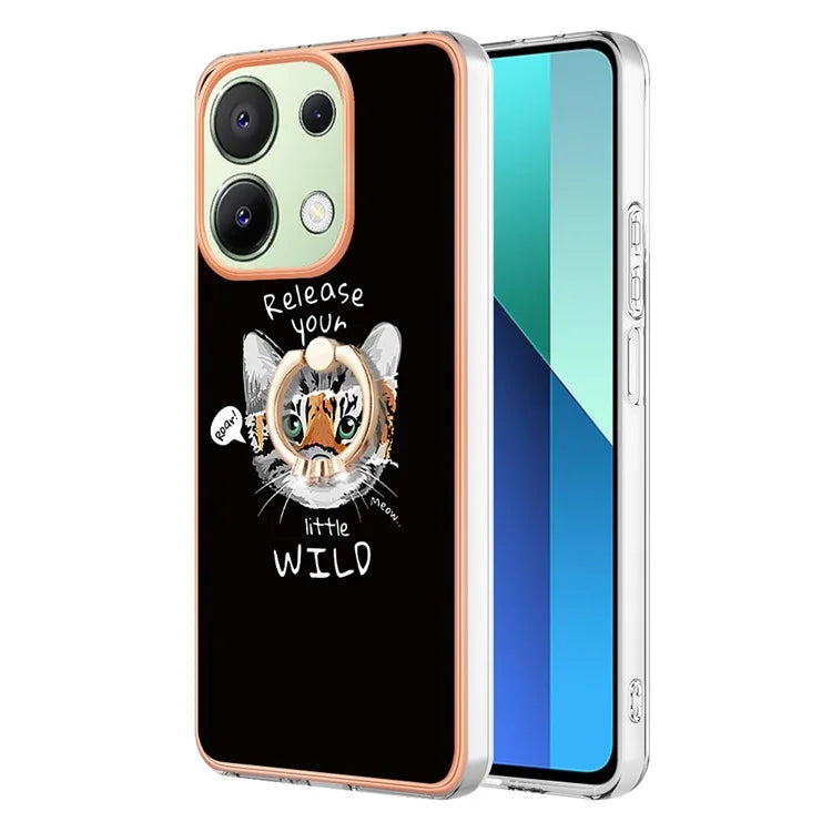 YB IMD Series-20 Style D for Xiaomi Redmi Note 13 4G Case Kickstand TPU Phone Cases Wholesale