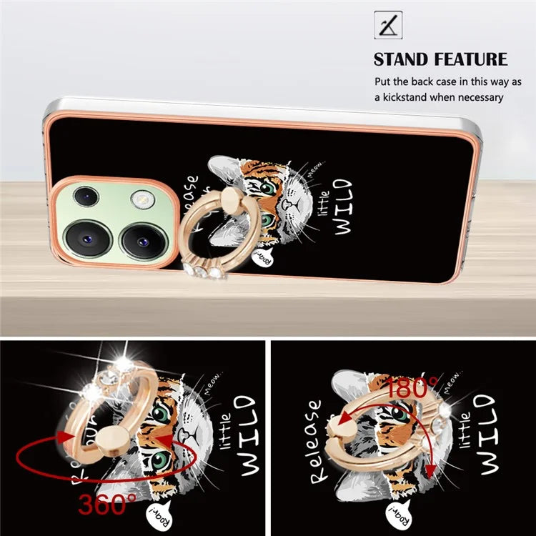 YB IMD Series-20 Style D for Xiaomi Redmi Note 13 4G Case Kickstand TPU Phone Cases Wholesale