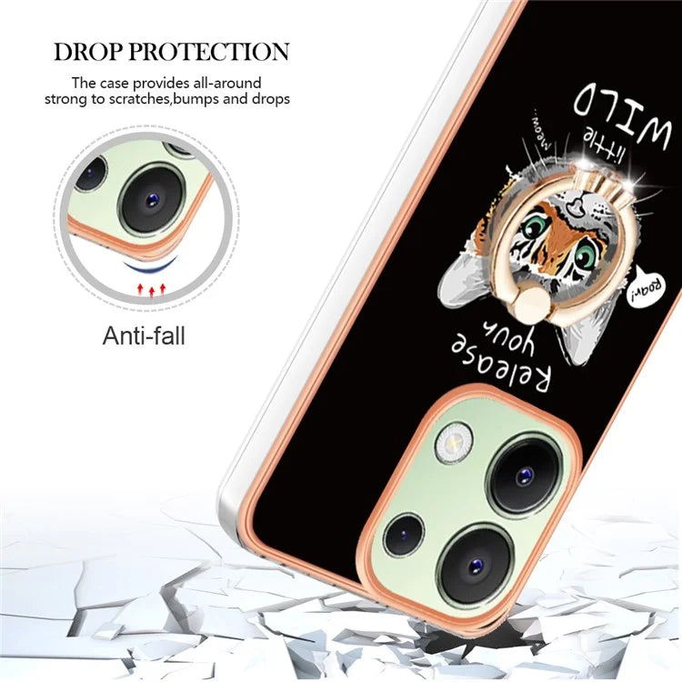 YB IMD Series-20 Style D for Xiaomi Redmi Note 13 4G Case Kickstand TPU Phone Cases Wholesale
