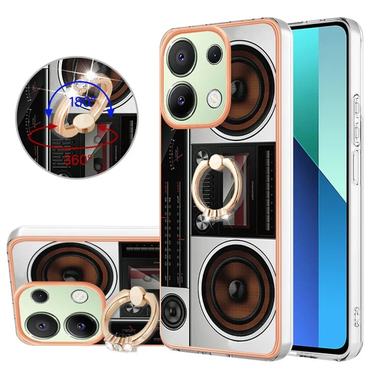 YB IMD Series-20 Style D for Xiaomi Redmi Note 13 4G Case Kickstand TPU Phone Cases Wholesale
