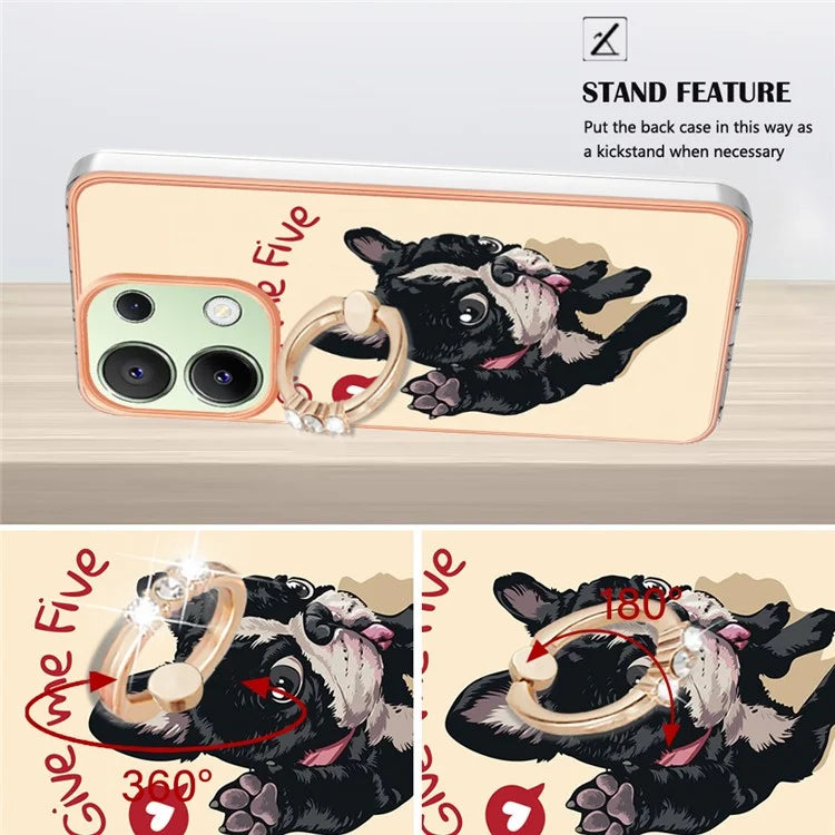 YB IMD Series-20 Style D for Xiaomi Redmi Note 13 4G Case Kickstand TPU Phone Cases Wholesale