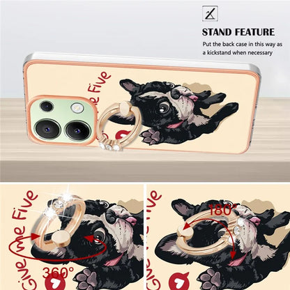 YB IMD Series-20 Style D for Xiaomi Redmi Note 13 4G Case Kickstand TPU Phone Cases Wholesale