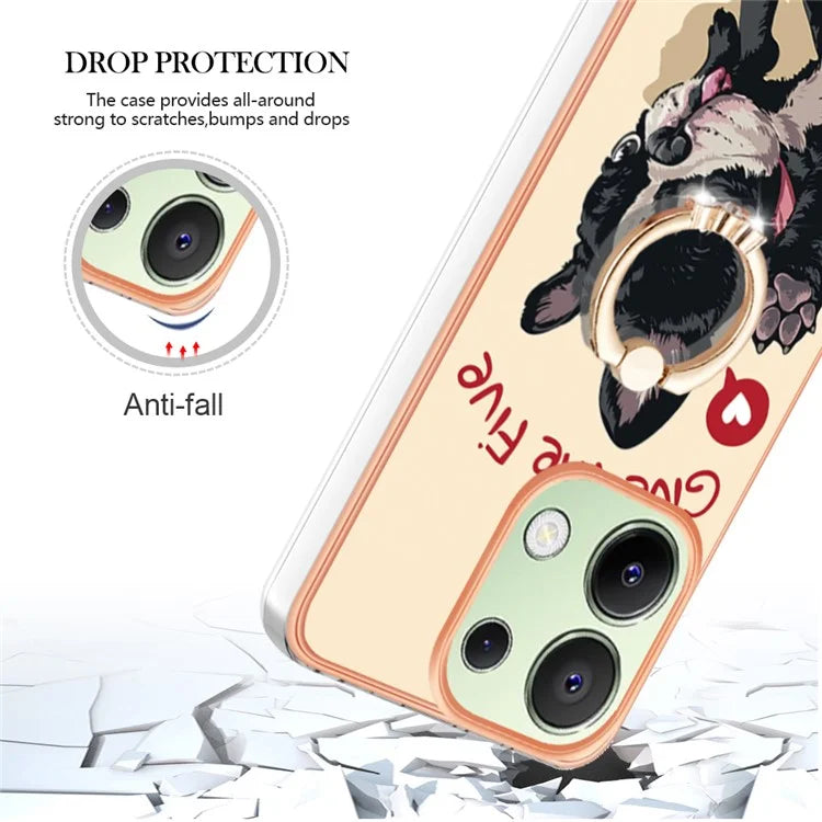 YB IMD Series-20 Style D for Xiaomi Redmi Note 13 4G Case Kickstand TPU Phone Cases Wholesale