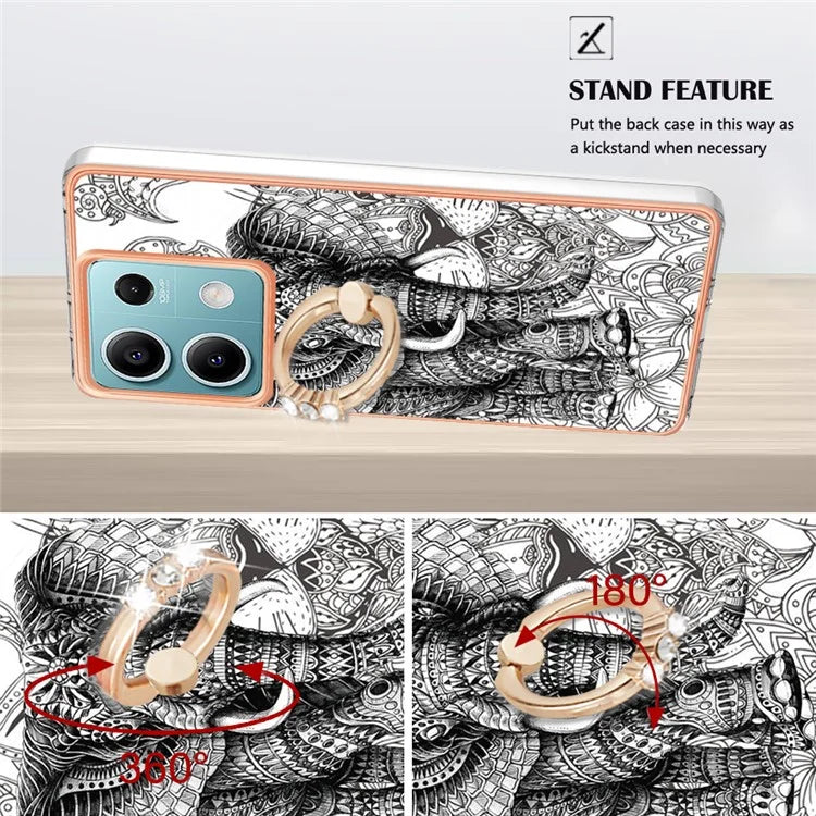 YB IMD Series-20 Style D for Xiaomi Redmi Note 13 5G (Global) Wholesale Case Kickstand TPU Phone Cover
