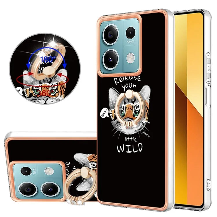 YB IMD Series-20 Style D for Xiaomi Redmi Note 13 5G (Global) Wholesale Case Kickstand TPU Phone Cover