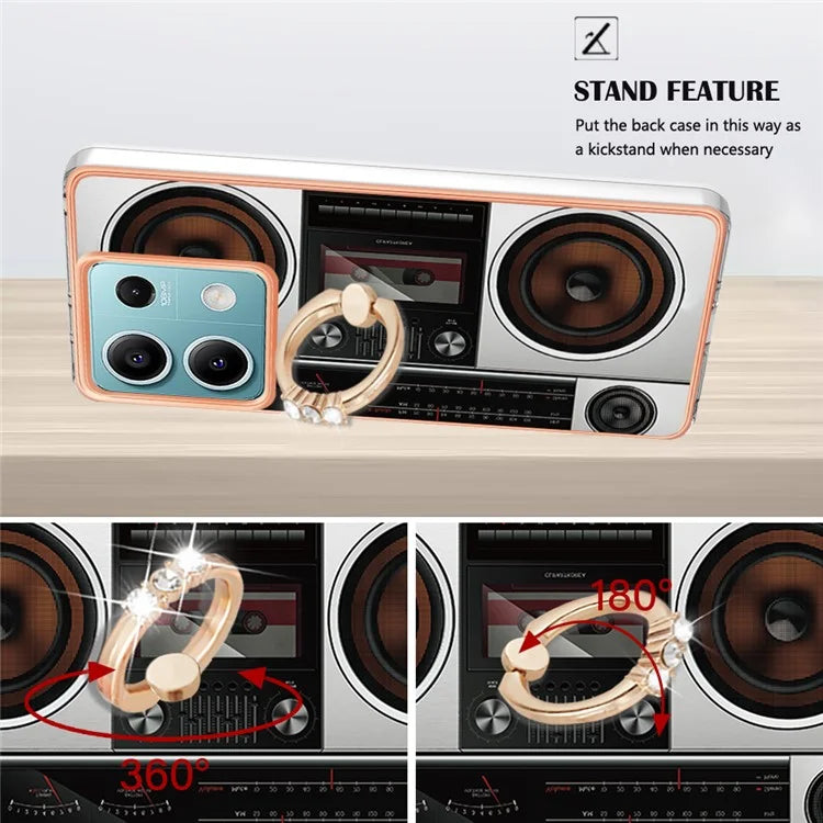 YB IMD Series-20 Style D for Xiaomi Redmi Note 13 5G (Global) Wholesale Case Kickstand TPU Phone Cover