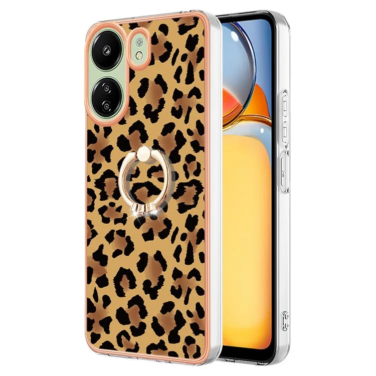 YB IMD Series-20 for Xiaomi Redmi 13C 4G / 13C 5G / 13R 5G / Poco M6 5G / Poco C65 4G TPU Back Case Ring Kickstand 2.0mm Cover