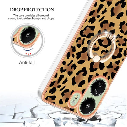 YB IMD Series-20 for Xiaomi Redmi 13C 4G / 13C 5G / 13R 5G / Poco M6 5G / Poco C65 4G TPU Back Case Ring Kickstand 2.0mm Cover