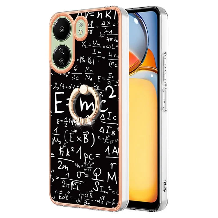 YB IMD Series-20 for Xiaomi Redmi 13C 4G / 13C 5G / 13R 5G / Poco M6 5G / Poco C65 4G TPU Back Case Ring Kickstand 2.0mm Cover