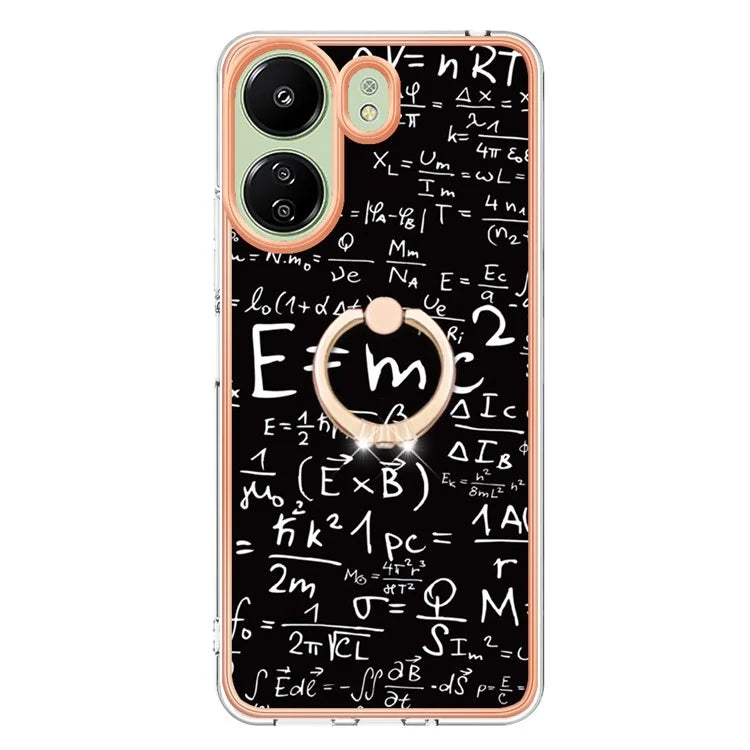 YB IMD Series-20 for Xiaomi Redmi 13C 4G / 13C 5G / 13R 5G / Poco M6 5G / Poco C65 4G TPU Back Case Ring Kickstand 2.0mm Cover