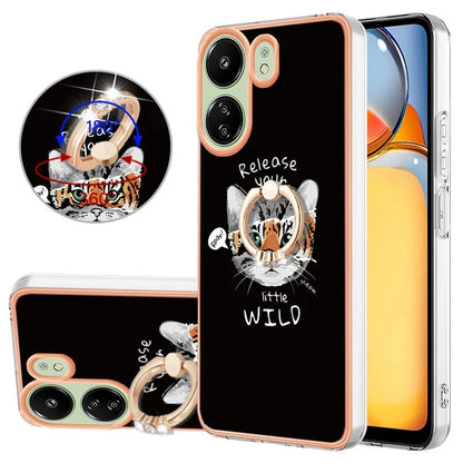 YB IMD Series-20 for Xiaomi Redmi 13C 4G / 13C 5G / 13R 5G / Poco M6 5G / Poco C65 4G TPU Back Case Ring Kickstand 2.0mm Cover
