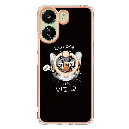 YB IMD Series-20 for Xiaomi Redmi 13C 4G / 13C 5G / 13R 5G / Poco M6 5G / Poco C65 4G TPU Back Case Ring Kickstand 2.0mm Cover