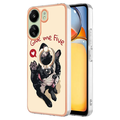 YB IMD Series-20 for Xiaomi Redmi 13C 4G / 13C 5G / 13R 5G / Poco M6 5G / Poco C65 4G TPU Back Case Ring Kickstand 2.0mm Cover