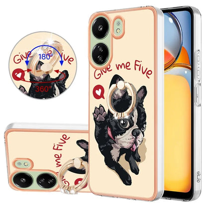 YB IMD Series-20 for Xiaomi Redmi 13C 4G / 13C 5G / 13R 5G / Poco M6 5G / Poco C65 4G TPU Back Case Ring Kickstand 2.0mm Cover