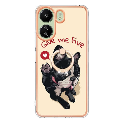 YB IMD Series-20 for Xiaomi Redmi 13C 4G / 13C 5G / 13R 5G / Poco M6 5G / Poco C65 4G TPU Back Case Ring Kickstand 2.0mm Cover