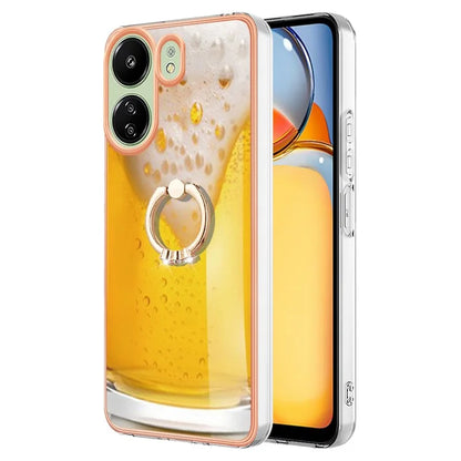 YB IMD Series-20 for Xiaomi Redmi 13C 4G / 13C 5G / 13R 5G / Poco M6 5G / Poco C65 4G TPU Back Case Ring Kickstand 2.0mm Cover