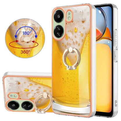 YB IMD Series-20 for Xiaomi Redmi 13C 4G / 13C 5G / 13R 5G / Poco M6 5G / Poco C65 4G TPU Back Case Ring Kickstand 2.0mm Cover