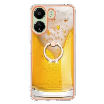 YB IMD Series-20 for Xiaomi Redmi 13C 4G / 13C 5G / 13R 5G / Poco M6 5G / Poco C65 4G TPU Back Case Ring Kickstand 2.0mm Cover